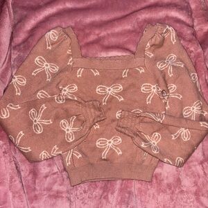 Off-the-Shoulder Bow Sweater